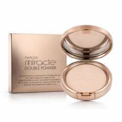 Nerciso Miracle Double Powder Lightweight Face Powder for Smooth Matte Skin Long Lasting Makeup Setting Shine Control and Natural Looking Coverage Daily Beauty and Professional Makeup Use
