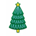 Bogebags Christmas Tree Charm Decorative Bag Accessory for Beach Bags and Tote Bags, Green Holiday Tree Design with Star Topper, Waterproof Durable Snap-On Charm for Bag Personalization, 1 Piece - Bogebags