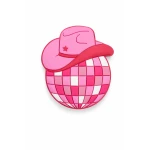 Bogebags Disco Ball Charm with Pink Hat Waterproof Decorative Bag Accessory Lightweight Flexible Charm Easy to Attach Durable Stylish Design for Beach Bags Women Girls and Kids - Bogebags