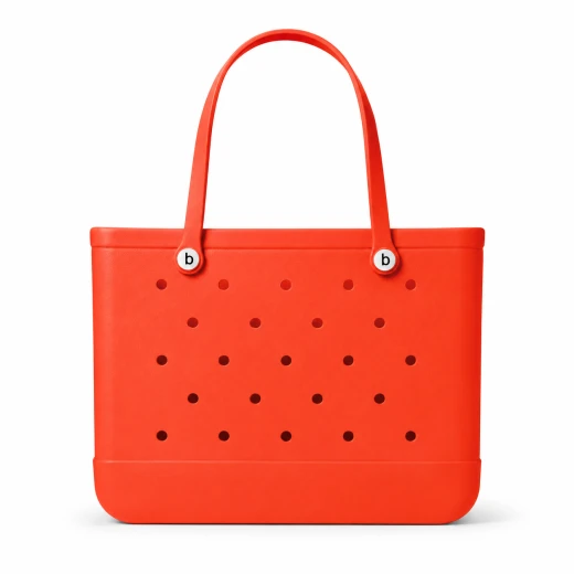 Bogebags Small Orange Beach Tote Bag Waterproof Sand Resistant Flexible Durable Lightweight Carryall for Daily Use Shopping Travel Pool Beach Trips Stylish Summer Tote for Women - Bogebags - Image 4