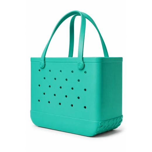 Bogebags Small Turquoise Beach Tote Bag Waterproof Sand Resistant Flexible Durable Lightweight Carryall for Daily Use Shopping Travel Pool Beach Trips Stylish Summer Tote for Women - Bogebags - Image 3