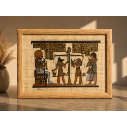 Ancient Egyptian Papyrus Wall Art, Authentic Pharaonic Design with Egyptian Hieroglyphics, Vintage Home and Office Decor Inspired by Ancient Egypt, Unique Historical Gift for History Lovers and Collectors, 46 x 34 cm