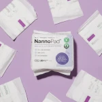 NannoPad Organic Cotton Pads with Wings - 20 Count Regular Feminine Hygiene - Nannocare