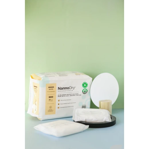 NannoDry Organic Cotton Incontinence Pads - Extra Large 16" for Adults - Bladder Leakage Protection - Nannocare - Image 4