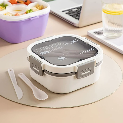 Lunch Box 1700ml Leakproof with Compartments - Amigo - Image 4
