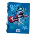 Kids spiral notebook 80 sheets with fun cartoon illustrations inside, high-quality lined pages perfect for school and creativity - Amigo