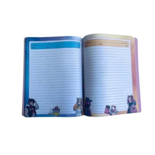 Kids 80 sheets notebook by Amigo with fun cartoon illustrations inside, high quality and perfect for school and drawing - Amigo - Image 2