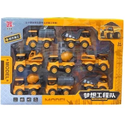 construction vehicle playset for kids featuring realistic trucks