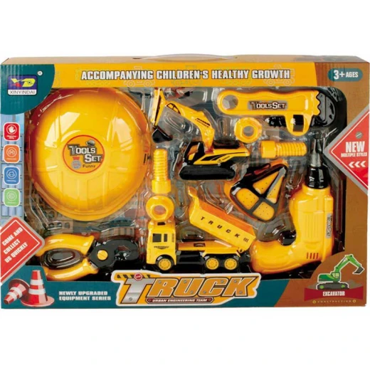 Amigo Public Works Construction Tool Playset for Kids – Includes Drill, Helmet, Excavator & More, Safe Materials, Boosts Creativity Amigo Public Works Construction Tool Playset for Kids – Includes Drill, Helmet, Excavator & More, Safe Materials, Boosts Creativity