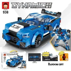 An exciting assembly toy for kids! Features various characters that transform into a blue car – Model 938