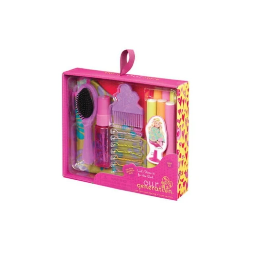 Our Generation, Let’s Hear It For The Curl Hair Salon Styling Set for Kids Ages 3+ 18" Doll Accessories 14 Piece Hairbrush Curlers Bobby Pins - Our Generation - Image 2