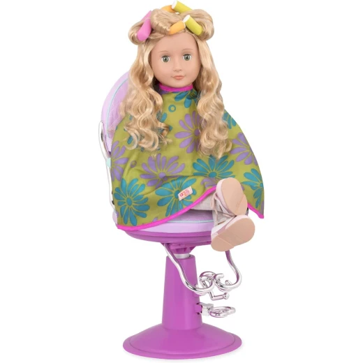 Our Generation, Let’s Hear It For The Curl Hair Salon Styling Set for Kids Ages 3+ 18" Doll Accessories 14 Piece Hairbrush Curlers Bobby Pins - Our Generation - Image 4