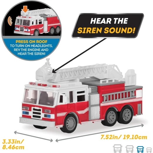 Driven , Mini Fire Truck with Lights and Sound - Driven - Image 2