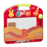 B. Toys, Magnetic Drawing Board Toulouse LapTrec Portable Sketch Pad Magnetic Pen Animal Stamps Eraser Knob Travel Toy For Toddlers 18 Months Plus Creative Learning Fine Motor Skills Development - B. toys