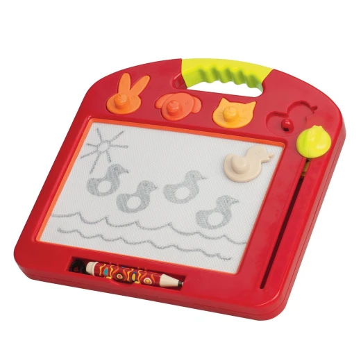 B. Toys, Magnetic Drawing Board Toulouse LapTrec Portable Sketch Pad Magnetic Pen Animal Stamps Eraser Knob Travel Toy For Toddlers 18 Months Plus Creative Learning Fine Motor Skills Development - B. toys - Image 3