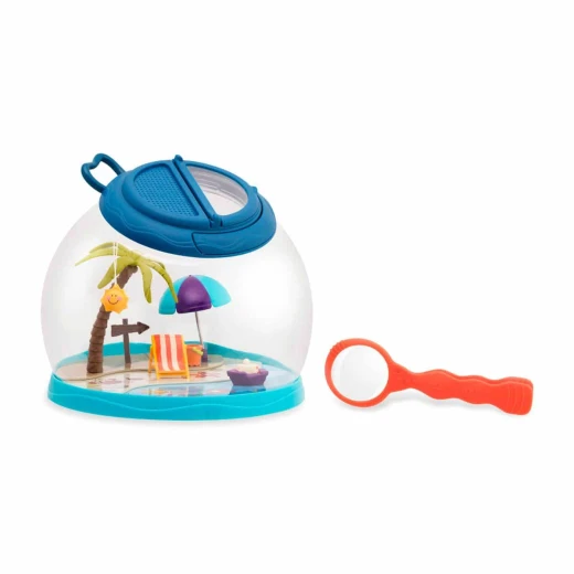 B. Toys, Tiki Retreat Bug House With Magnifier Kids Insect Catcher Toy Tweezers Transparent Dome Nature Exploration Outdoor Play Age 4+ - B. toys - Image 6