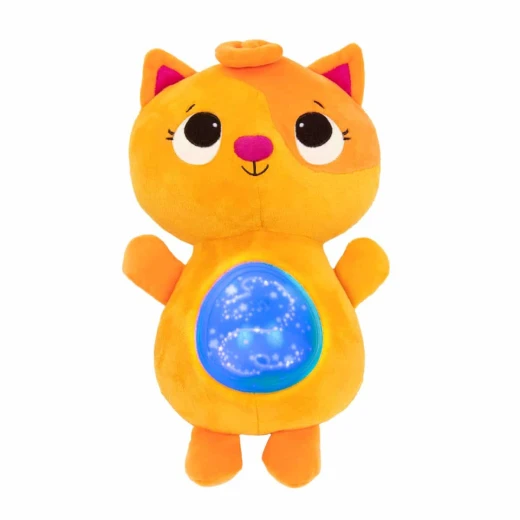 B. Toys, Musical Plush Cat Twinkle Tummies for Babies 6 Months and Up with 6 Soothing Lullabies Light-Up Belly Night Light Bedtime Comfort Toy - B. toys - Image 8