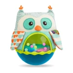 B. Toys, Owl Be Back Roly Poly Sensory Toy With Lights Music And Wobble Motion For Babies 6 Months Plus Early Development Interactive Learning Toy - B. toys