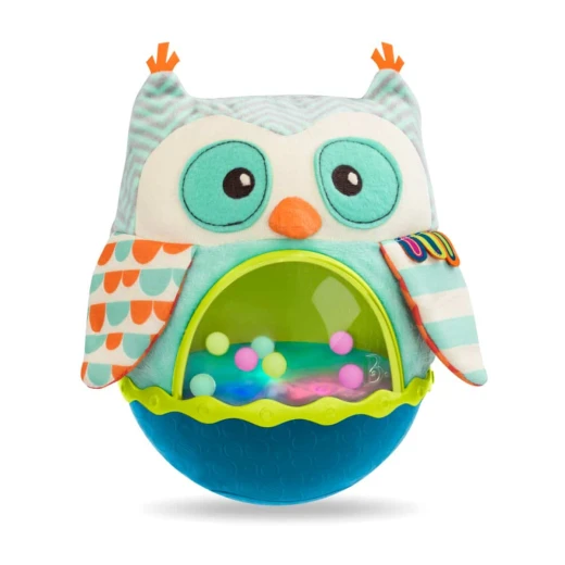 B. Toys, Owl Be Back Roly Poly Sensory Toy With Lights Music And Wobble Motion For Babies 6 Months Plus Early Development Interactive Learning Toy B. Toys, Owl Be Back Roly Poly Sensory Toy With Lights Music And Wobble Motion For Babies 6 Months Plus Early Development Interactive Learning Toy