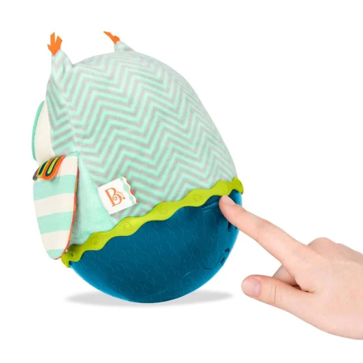 B. Toys, Owl Be Back Roly Poly Sensory Toy With Lights Music And Wobble Motion For Babies 6 Months Plus Early Development Interactive Learning Toy - B. toys - Image 3