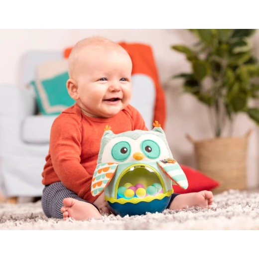 B. Toys, Owl Be Back Roly Poly Sensory Toy With Lights Music And Wobble Motion For Babies 6 Months Plus Early Development Interactive Learning Toy - B. toys - Image 5