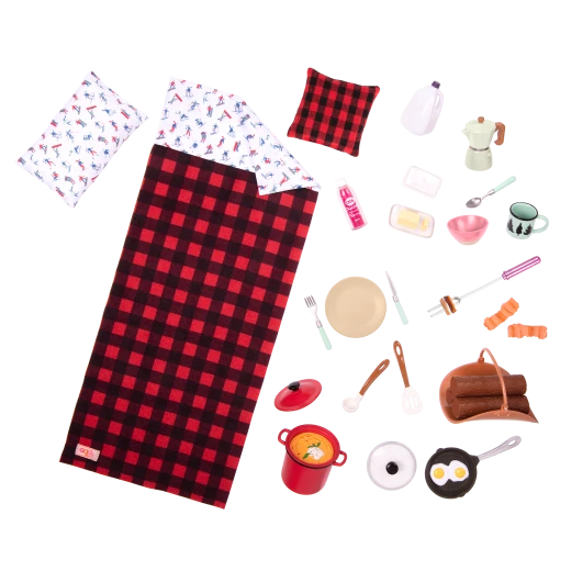 Our Generation, Cozy Cabin Dollhouse Playset for Kids Ages 3+ 18" Doll Accessories 26 Piece Holiday Furniture Lights Sound Fireplace - Our Generation - Image 5