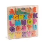 B.Toys Alpha B. tical Wooden Alphabet Puzzle for Toddlers with 26 Chunky Letter Pieces, Educational ABC Learning Puzzle Toy for Letter Recognition, Shape Sorting, Fine Motor Skills Development for Kids 18 Months+ - B. toys