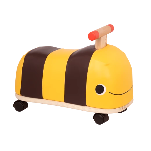 B. Toys, Wooden Bee Ride-On Boom Buggy for Toddlers 18 Months and Up with 360 Degree Rotating Wheels Handy Handle and Comfy Seat Active Play - B. toys - Image 2