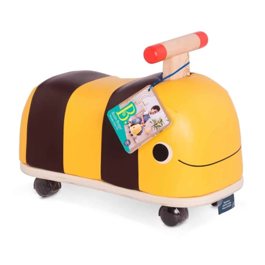 B. Toys, Wooden Bee Ride-On Boom Buggy for Toddlers 18 Months and Up with 360 Degree Rotating Wheels Handy Handle and Comfy Seat Active Play B. Toys, Wooden Bee Ride-On Boom Buggy for Toddlers 18 Months and Up with 360 Degree Rotating Wheels Handy Handle and Comfy Seat Active Play
