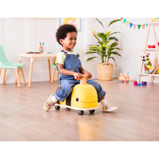 B. Toys, Wooden Bee Ride-On Boom Buggy for Toddlers 18 Months and Up with 360 Degree Rotating Wheels Handy Handle and Comfy Seat Active Play - B. toys - Image 4