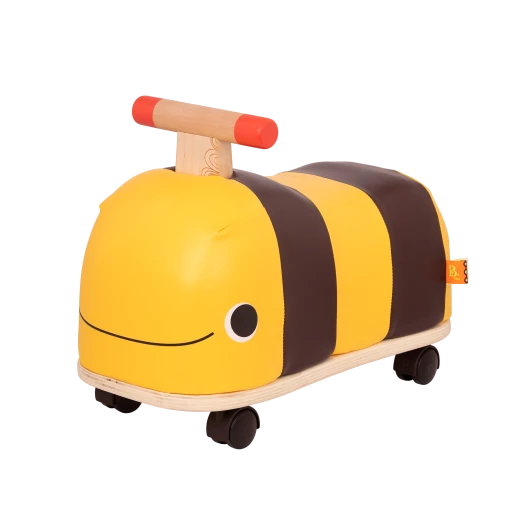 B. Toys, Wooden Bee Ride-On Boom Buggy for Toddlers 18 Months and Up with 360 Degree Rotating Wheels Handy Handle and Comfy Seat Active Play - B. toys - Image 6