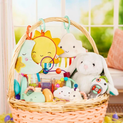 B. Toys, Happyhues Peppy Mint Bunny Plush Soft Stuffed Rabbit 12 Inch Baby Toy Cuddly Animal Machine Washable Safe Newborn Gift Comfort Toy Single Item - B. toys - Image 2