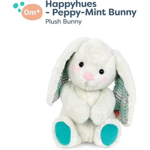 B. Toys, Happyhues Peppy Mint Bunny Plush Soft Stuffed Rabbit 12 Inch Baby Toy Cuddly Animal Machine Washable Safe Newborn Gift Comfort Toy Single Item - B. toys - Image 4