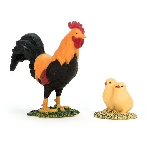 Terra, Rooster & Chicks Farm Animal Figurines Hand-Painted Durable Plastic Collectible Toys for Kids Ages 3+ Educational Diorama Accessory Terra, Rooster & Chicks Farm Animal Figurines Hand-Painted Durable Plastic Collectible Toys for Kids Ages 3+ Educational Diorama Accessory