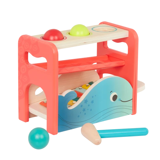 B. Toys, Pounding Bench and Xylophone Xylo-Pound Whale for Toddlers 12 Months and Up with Wooden Hammer 3 Balls Whale-Inspired Musical Toy Removable Colorful Xylophone Educational Play B. Toys, Pounding Bench and Xylophone Xylo-Pound Whale for Toddlers 12 Months and Up with Wooden Hammer 3 Balls Whale-Inspired Musical Toy Removable Colorful Xylophone Educational Play