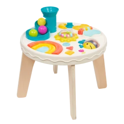 B.Toys Baby Activity Table with Lights and Sounds, Interactive Learning Play Table with 7 Educational Activities, Piano Keys, Beads, Ball Slide and Butterfly Book for Sensory and Motor Skills Development, Baby Toy 6 Months+