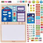 Battat I Can Plan Magnetic Calendar Playset for Kids Ages 3+, 82 Colorful Magnets for Days, Months, Weather & Seasons, Space-Themed Educational Toy for Organization and Learning Skills - Battat