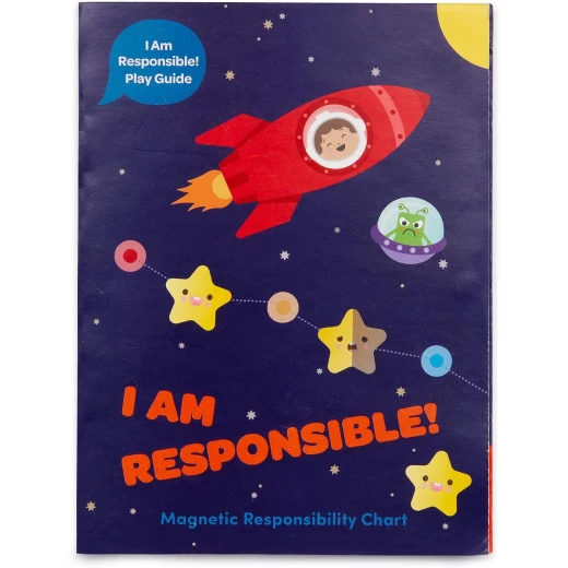 Battat I Am Responsible Magnetic Responsibility Chart Playset for Kids 3+, 92 Colorful Magnets for Personal, Communal & Social Goals, Space-Themed Educational Tool for Organization & Motivation - Battat - Image 2