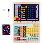 Battat I Am Responsible Magnetic Responsibility Chart Playset for Kids 3+, 92 Colorful Magnets for Personal, Communal & Social Goals, Space-Themed Educational Tool for Organization & Motivation - Battat