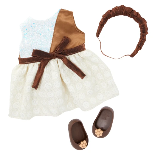Our Generation, Shelby 18" Fashion Doll with Chocolate-Inspired Dress & Scented Headband for Kids Ages 3+ Brown Eyes Blonde Hair - Our Generation - Image 2