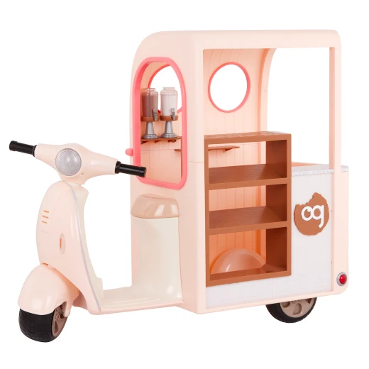 Our Generation, Chip Chip Hooray Cookie Cart Scooter Vehicle & 53-pc Play Food Accessories for Kids Ages 3+ 18" Doll Dessert Playset - Our Generation - Image 4