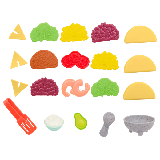 B. Toys, Mini Chef Tiny Taco Playset Play Food Set Pretend Kitchen Food Role Play Taco Making Set Storage Box Educational Toy Age 3 Plus Kids Cooking Learning Set - B. toys - Image 5