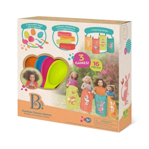 B. Toys, 3 Outdoor Games For Kids Racing Sacks 3 Legged Race Bands Egg And Spoon Game Outdoor Games Galore Party Activity Set For Kids 5 Years Plus Active Group Play Coordination Skills B. Toys, 3 Outdoor Games For Kids Racing Sacks 3 Legged Race Bands Egg And Spoon Game Outdoor Games Galore Party Activity Set For Kids 5 Years Plus Active Group Play Coordination Skills