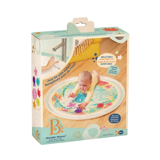B. Toys, Wonder Waves Baby Water Mat Tummy Time Inflatable Play Mat Sea Animals Sensory Toy 6 Months Leak Proof Foldable Infant Crawling Play B. Toys, Wonder Waves Baby Water Mat Tummy Time Inflatable Play Mat Sea Animals Sensory Toy 6 Months Leak Proof Foldable Infant Crawling Play