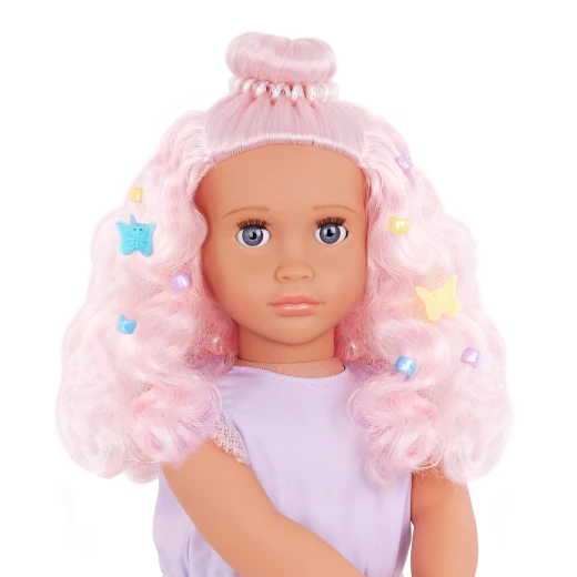Our Generation, Elara & Lumina 18" Doll and Foal Hair Play Set for Kids Ages 3+ Gray Blue Eyes Pink Hair Styling Accessories - Our Generation - Image 5