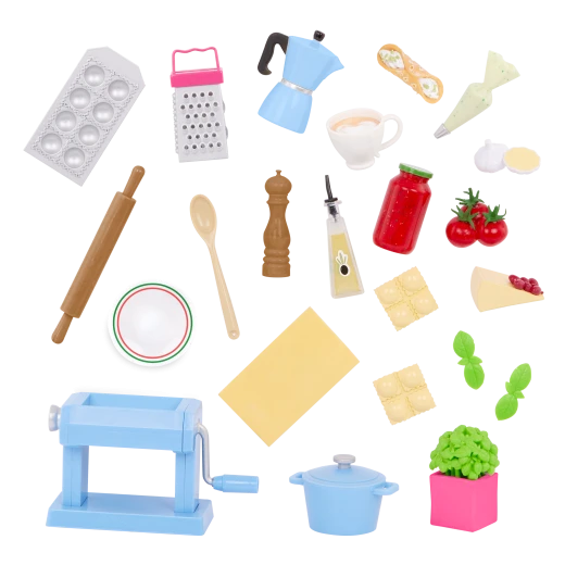 Our Generation, Pasta Party 24-pc Pasta Maker & Play Food Accessories for Kids Ages 3+ 18 Our Generation, Pasta Party 24-pc Pasta Maker & Play Food Accessories for Kids Ages 3+ 18