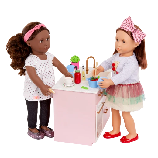 Our Generation, Pasta Party 24-pc Pasta Maker & Play Food Accessories for Kids Ages 3+ 18" Doll Kitchen Set Ravioli Mold Espresso Maker - Our Generation - Image 3