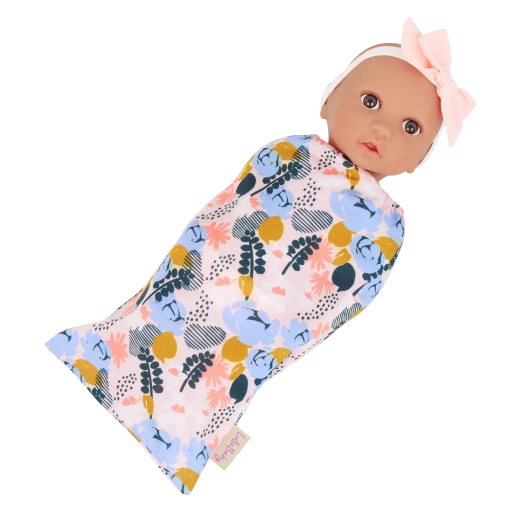 LullaBaby, Twin Baby Dolls and Sleep Sacks Set Boy and Girl 14 Inch Brown Eyes Soft Huggable Body Removable Sleep Sacks Comfy Shorts Headband and Hat Fair Skin Perfect for Kids Ages 2 Years and Up - Lullababy - Image 4