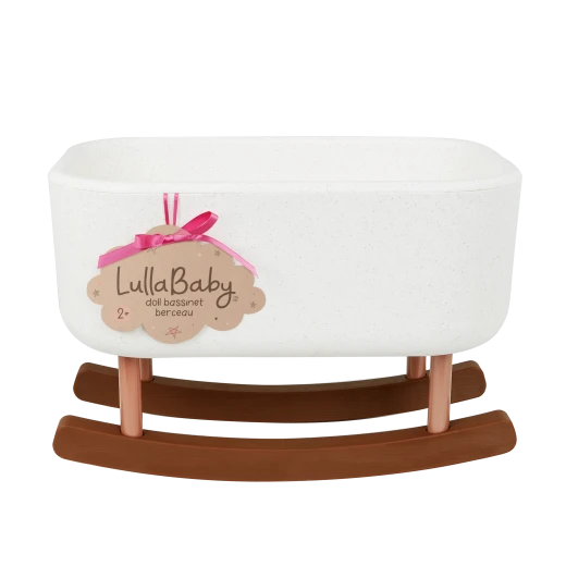 LullaBaby, Baby Doll Rocking Bassinet for Imaginative Play and Nurturing Skills with Modern Speckled White Design Sturdy Lightweight Easy to Clean Perfect for Kids Ages 2 Years and Up LullaBaby, Baby Doll Rocking Bassinet for Imaginative Play and Nurturing Skills with Modern Speckled White Design Sturdy Lightweight Easy to Clean Perfect for Kids Ages 2 Years and Up
