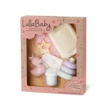 LullaBaby, Baby Doll Play & Care Set Diaper Accessories Stacking Toy Rings Ducky Sippy Cup Baby Wipe Container Pacifier Durable Easy to Clean Ages 2 Years and Up Nurturing Role Play Accessory Set - Lullababy